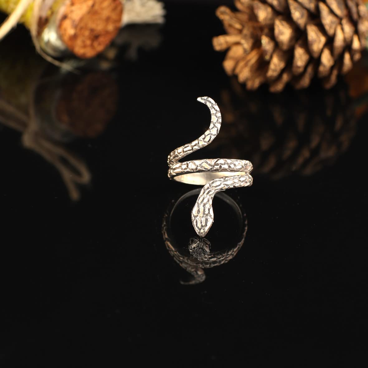 925K Sterling Silver Snake Ring