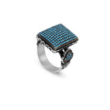 Men's Turquoise Rings with Micro Stone — image 1
