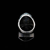 Handmade 925 Sterling Silver Scorpion Ring for Men - Man Silver Aquamarine Stone Ring - Unique Gemstone Jewelry with Aquamarine Stone and Silver Polishing Cloth Gift — image 5
