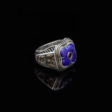 Vintage Handmade Lapis Lazuli Ring with Black Onyx and Micro Stone - 925 Sterling Silver Men's Ring with Gemstone and Silver Polishing Cloth Gift — image 3