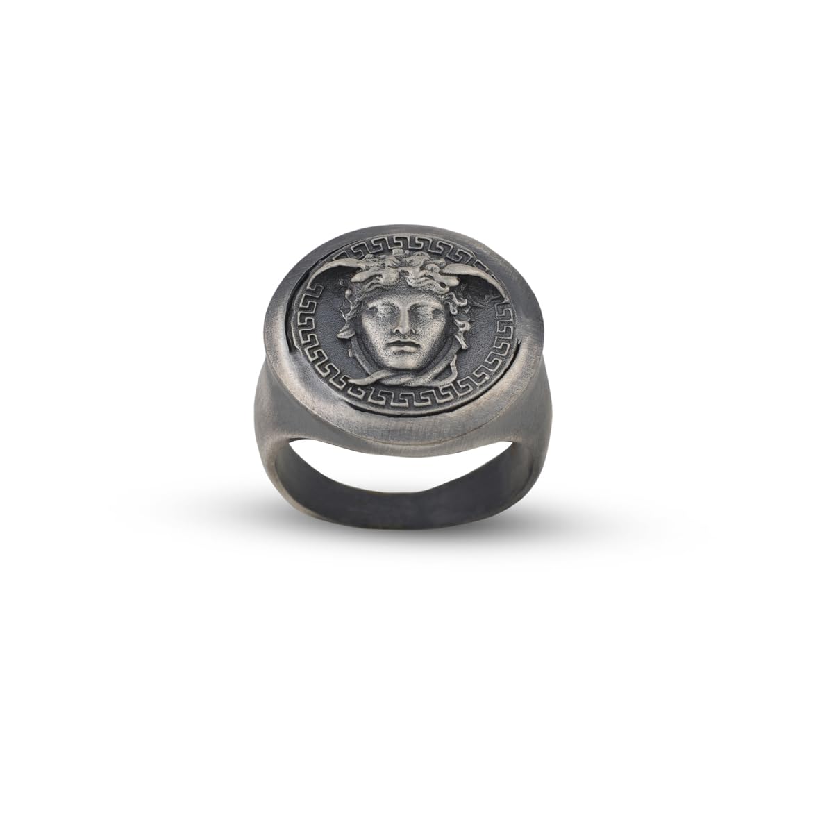 Handmade Medusa Pinky Signet Ring - 925 Sterling Silver Men's Jewelry