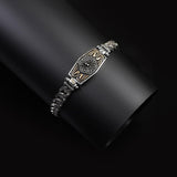 Personalized Gothic Vintage Pattern 925 Sterling Silver Chain Bracelet for Men - Handmade Hand-Engraved Bracelet with Silver Polishing Cloth Gift — image 2