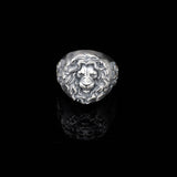 Handmade 925 Sterling Silver 3D Lion Signet Oxidized Ring - Men's Jewelry with Silver Polishing Cloth Gift — image 2