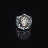 925K Sterling Silver Gold plated Skull Ring — image 2