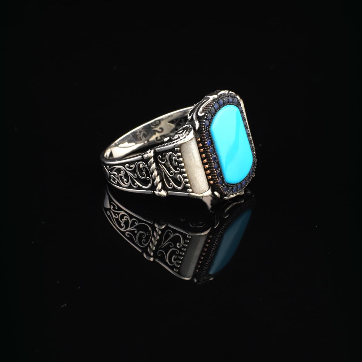 Men's Turquoise Signet Ring