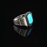 Men's Turquoise Signet Ring — image 4