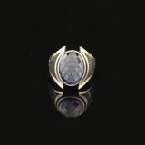 Sapphire Ring Gemstone Ring Ottoman Statement Ring Vintage Ring Pinky Ring Sterling Silver Ring Gift for Him Handmade — image 3