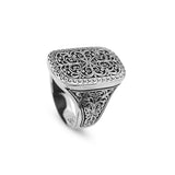 Ottoman Style Ring Statement Ring Vintage Ring Sterling Silver Ring Pinky Ring Silver Signet Ring Gift for Him Handmade — image 1