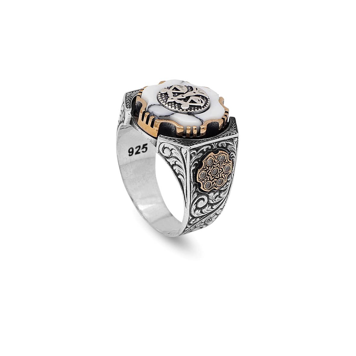 Turquoise Stone Men Silver Ring