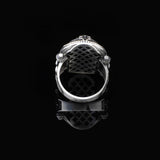 925 Sterling Silver Men's Ring - Handmade Pole Star Design with Black Onyx Gemstone Detail and Silver Polishing Cloth Gift — image 5