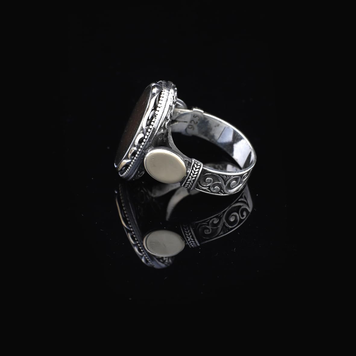 Handmade 925 Sterling Silver Personalized Rings - Custom Photo Ring with Name Engraving