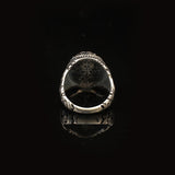 Onyx Ring Signet Ring Ottoman Vintage 925 Sterling Silver Promise Engagement Gemstone Ring Gift for Husband — image 5