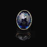 Blue Sapphire Ring with Oval Stone -Large Gemstone Ring — image 3