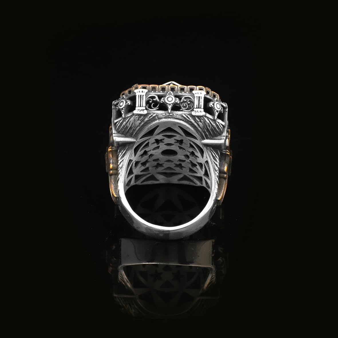 Handmade Onyx Ring Ottoman Style – Large Statement Vintage Gemstone Ring