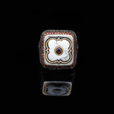 Genuine Turquoise Mens Ring with White Turquoise and Micro Stone — image 2