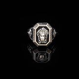 Handmade 925 Sterling Silver Medusa Custom Signet Ring for Men - Mythology Inspired Jewelry with Ring and Silver Polishing Cloth Gift — image 2