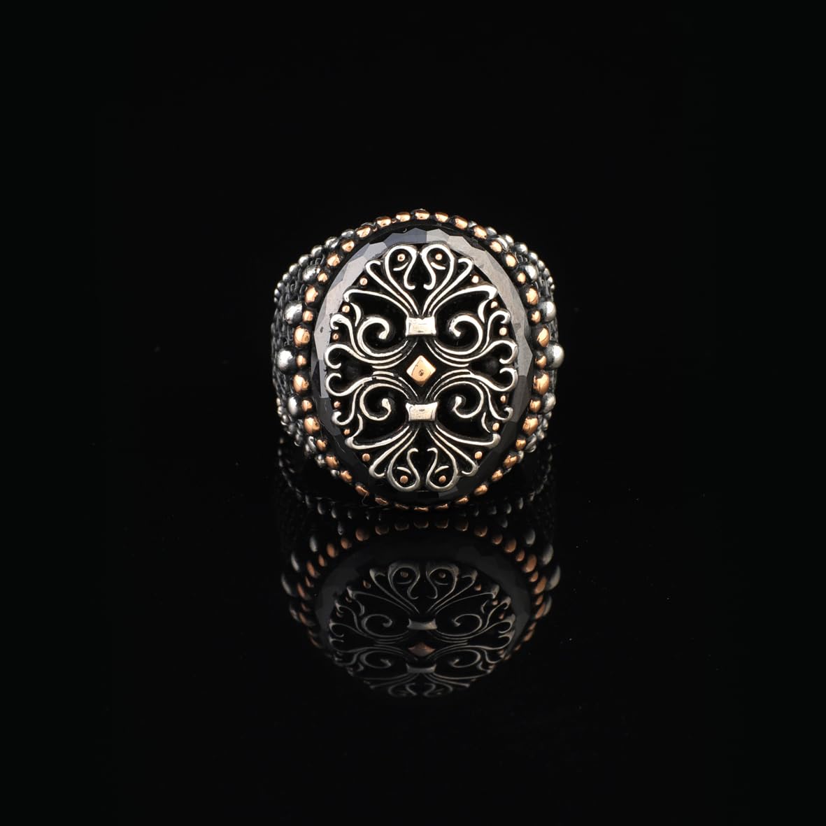 Handmade Black Onyx Signet Ring