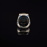 Man Silver Aquamarine Stone Ring — image 4
