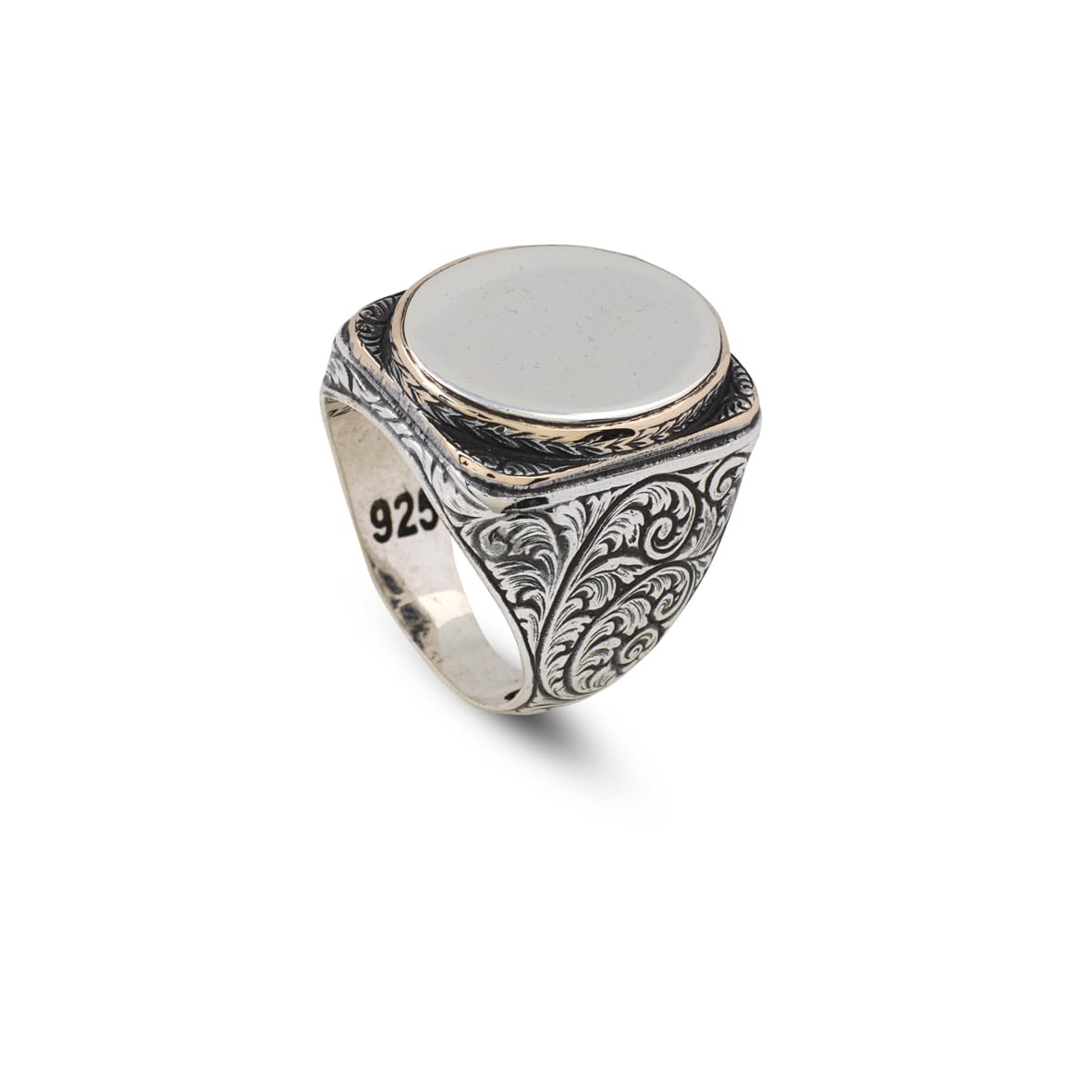 Handmade 925 Sterling Silver Personalized Rings - Custom Photo Ring with Name Engraving