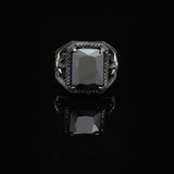 Black Onyx Ring for Men - Pole Star 925 Sterling Silver Jewelry - Men's Sterling Silver Ring with Black Onyx - Birthday Gifts — image 2