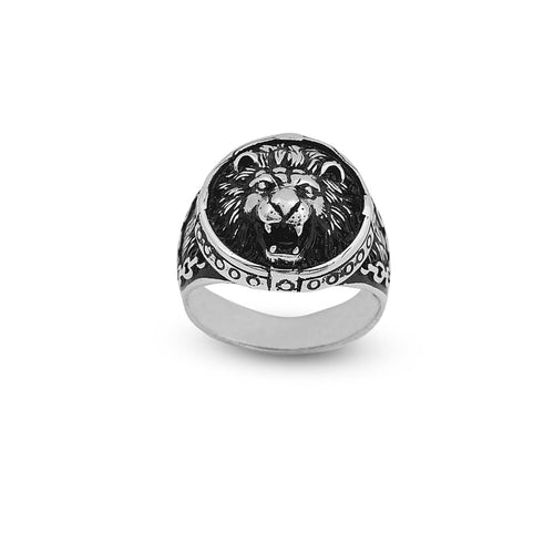 925K Sterling Silver Lion Ring