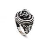 Handmade 925 Sterling Silver Clown Skull Ring - Men's Oxidized Jewelry with Silver Polishing Cloth Gift - Biker Ring — image 1