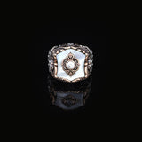 Mother of Pearl Gemstone Handmade Mens Ring — image 2