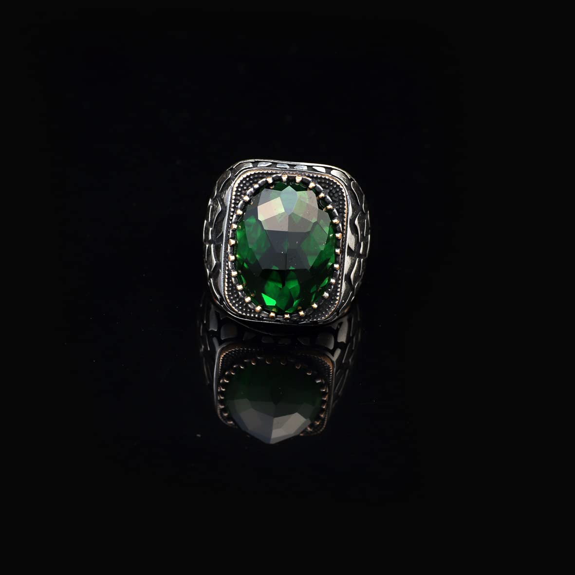 925K Sterling Silver Jade Ring