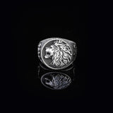 Men's Handmade Lion Signet Ring - Biker Jewelry in 925 Sterling Silver — image 2