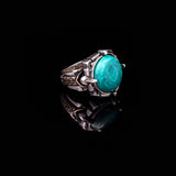 925 Sterling Silver Rings for Men - Malachite Men's Ring — image 4