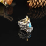 Men Silver Eagle Ring — image 3