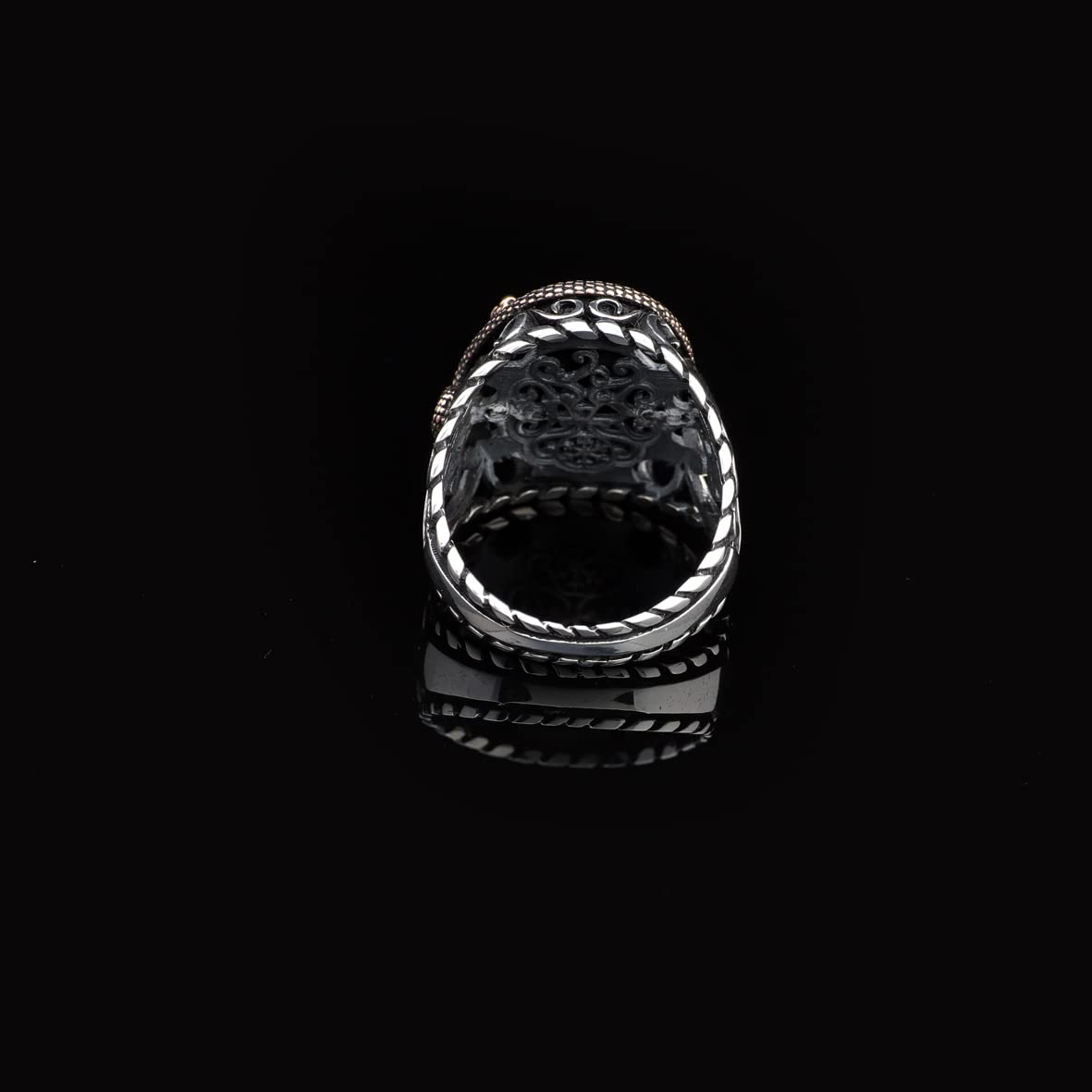 Mystical Serpent Onyx and Sterling Silver Snake Ring