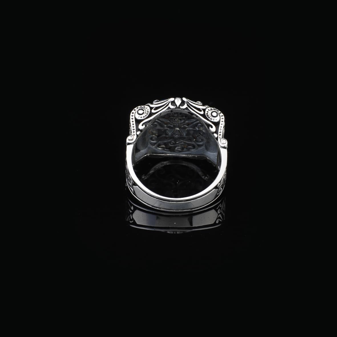 Handmade Blue Tiger Eye Ring for Men - Ottoman Style 925 Sterling Silver Gemstone Jewelry with Polishing Cloth Gift