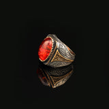 Men Handmade Carnelian Stone Ring — image 4