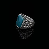 Handmade Jade Ring for Men - 925 Sterling Silver Gemstone Men's Jewelry with Ring and Silver Polishing Cloth Gift — image 3