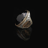 Handmade Black Onyx Ring for Men – Large Oval Stone in Vintage 925 Sterling Silver — image 5