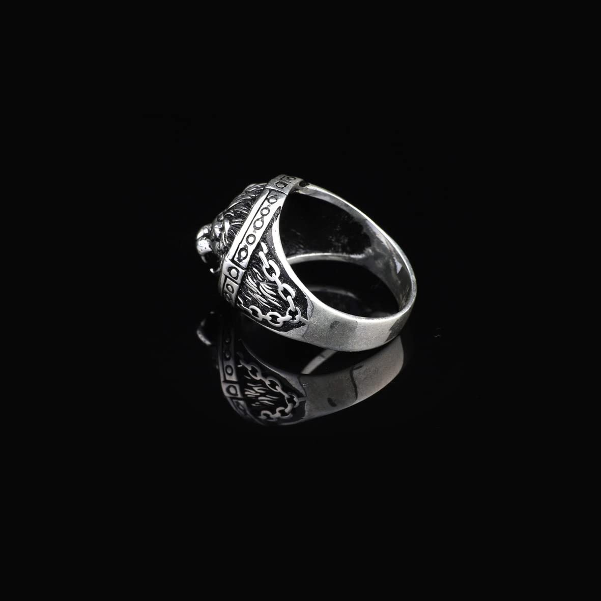925K Sterling Silver Lion Ring