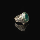 Jade Ring Signet Ring Pinky Ring Ottoman Vintage 925 Sterling Silver Ring Promise Ring for Him Engagement Ring Gemstone Ring Gift for Husband Handmade — image 4