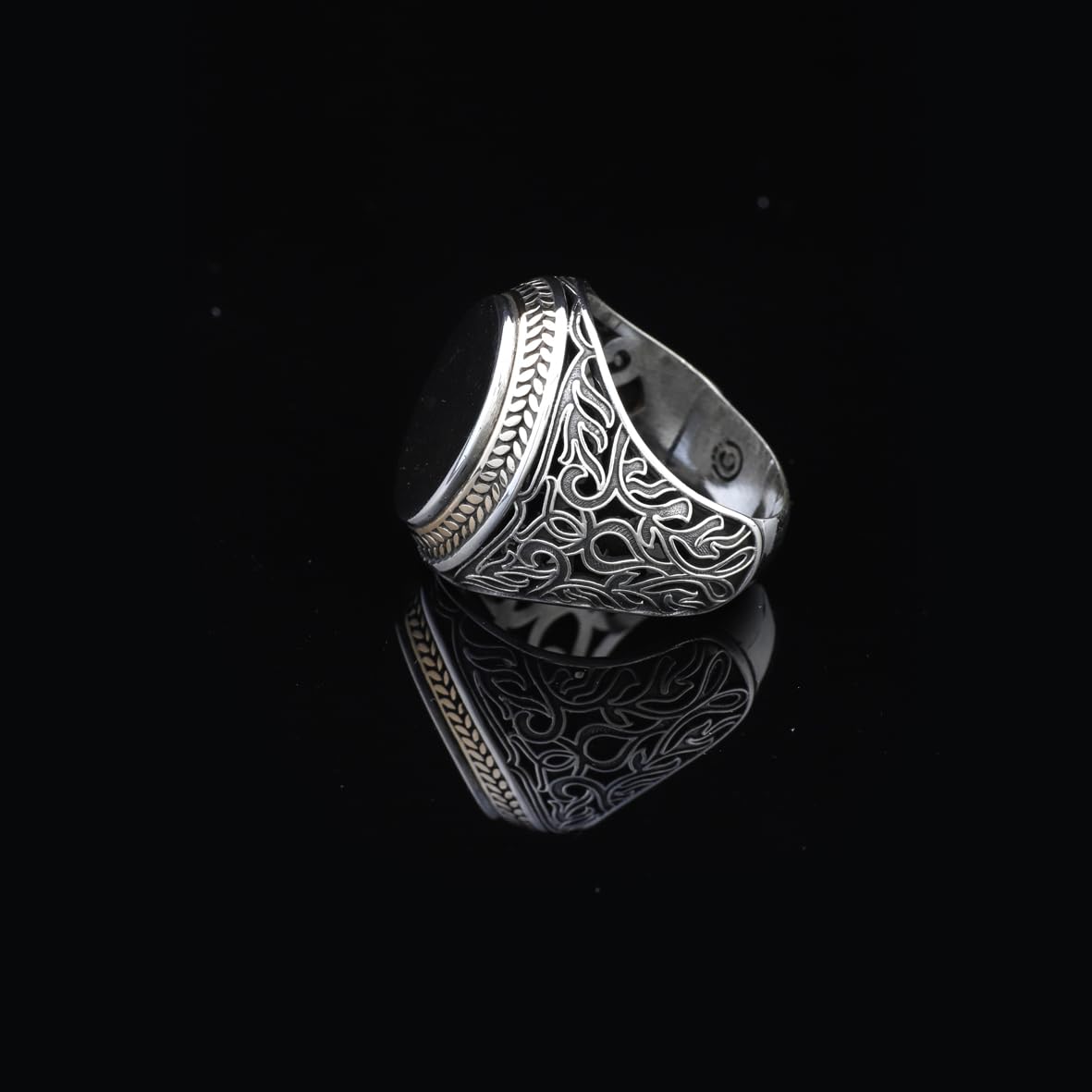 Handmade 925 Sterling Silver Personalized Rings - Custom Photo Ring with Name Engraving