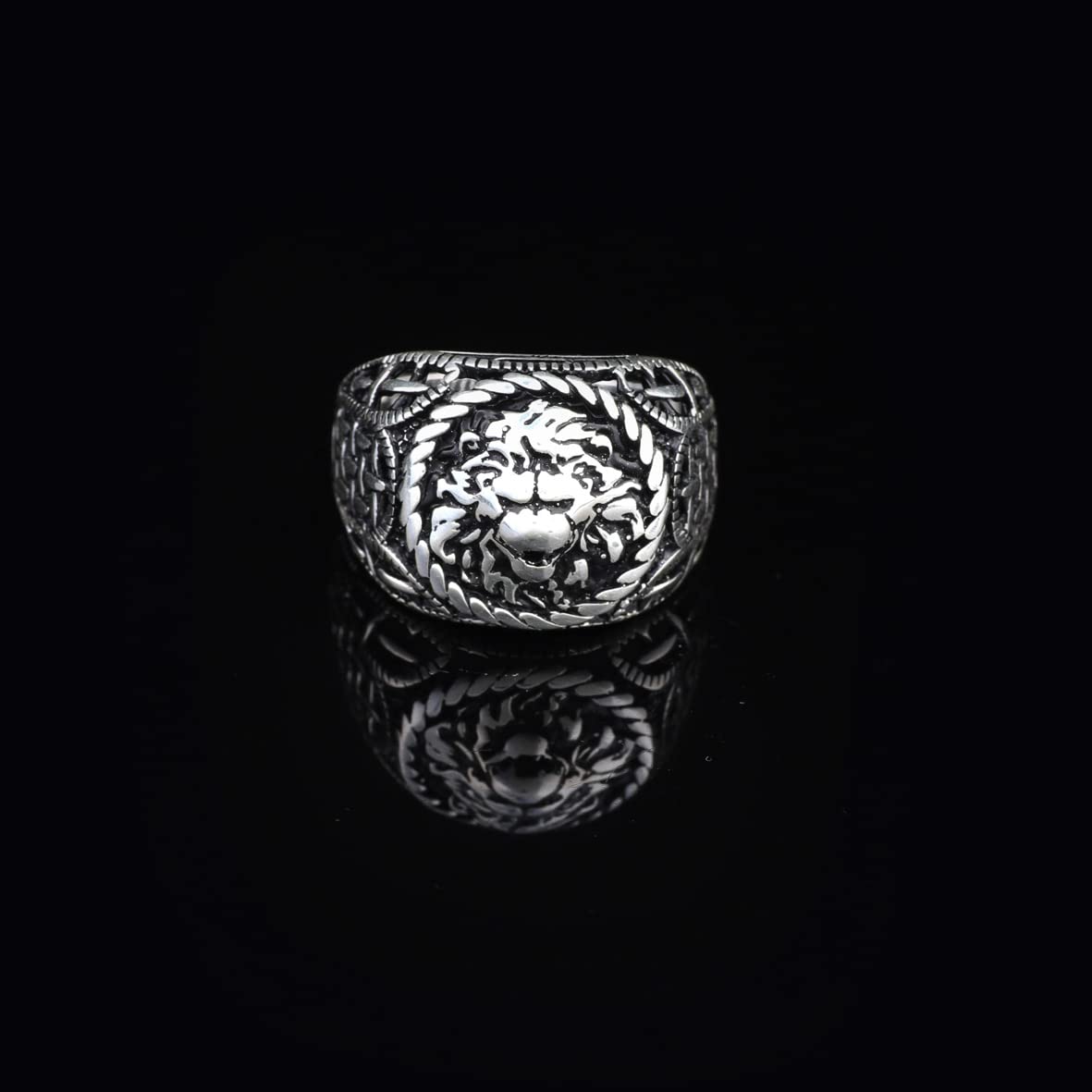 925K Sterling Silver Lion Ring