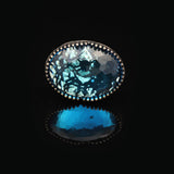 Handmade Vintage Aquamarine Ring for Men — image 3