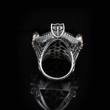 Handmade Large Black Onyx Ax Ring - 925 Sterling Silver Men's Gemstone Jewelry with Silver Polishing Cloth Gift — image 6