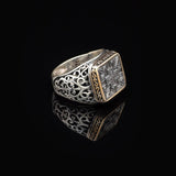 Men's 925 Sterling Silver Cross Signet Ring - Christian Vintage Statement Ring - Polished Handmade Engagement Ring with Custom Engraving - Silver Polishing Cloth Gift Included — image 4