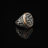 Handmade Signet Ring for Men - Ottoman Style Sterling Silver Pinky Ring — image 4