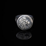 Handmade Lion Signet Ring - 925 Sterling Silver Men's Ring — image 3