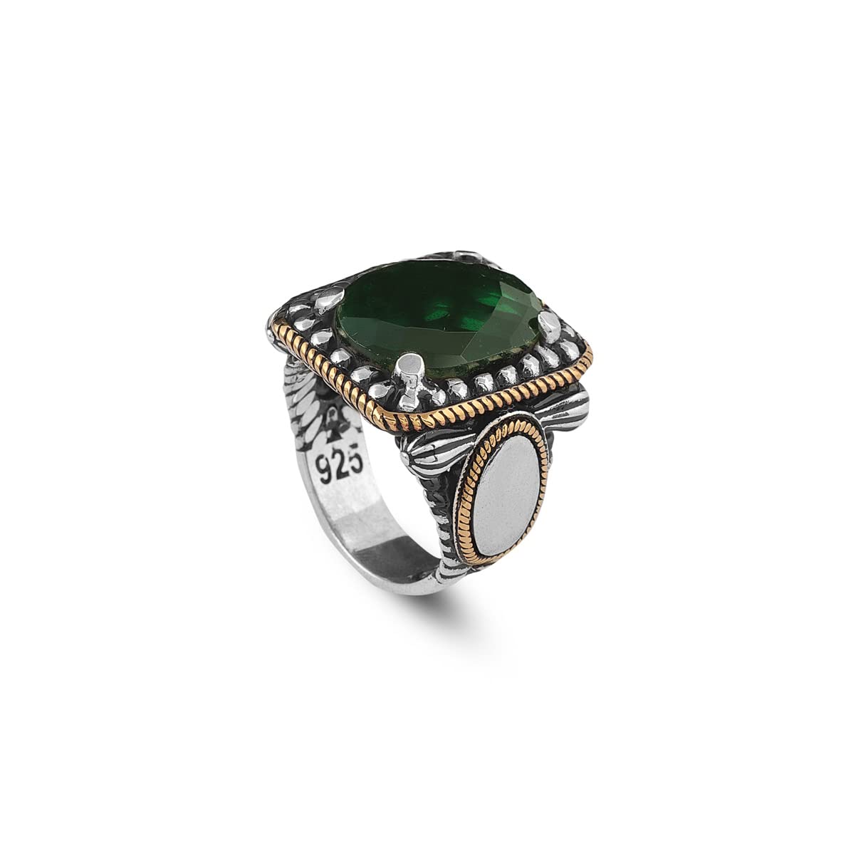 925K Sterling Silver Jade Ring