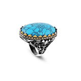 Men’s Sterling Silver Turquoise Ring — image 1