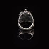 Handmade Sapphire Lion Pinky Ring - Vintage Ottoman Style Sterling Silver Animal Engagement Ring for Men with Gemstone & Custom Engraving — image 6