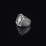 925K Sterling Silver Gold plated Skull Ring — image 4