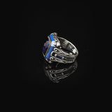 Handmade Vintage Blue Sapphire Ring - Polished 925 Sterling Silver Men's Gemstone Ring — image 5